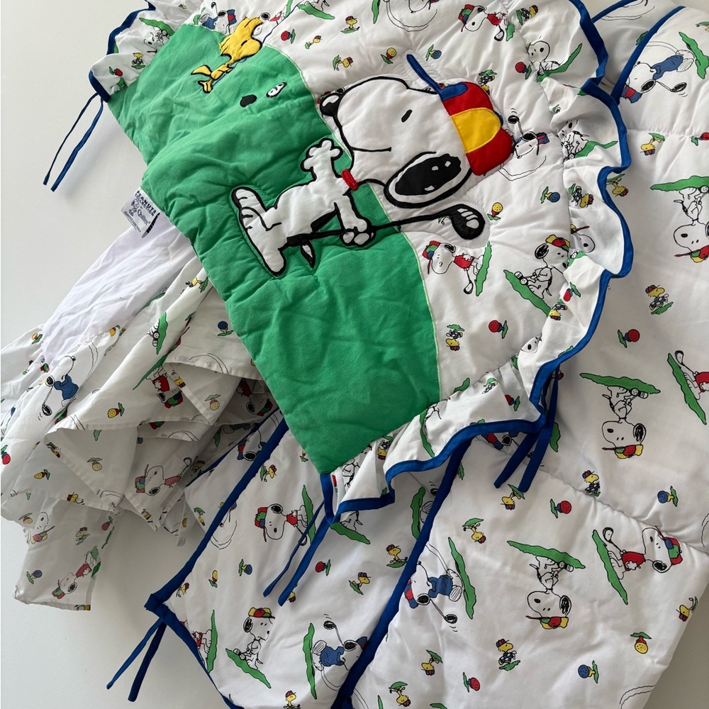 NWOT Vintage Snoopy baby bedding set GOLF theme - Picture 6 of 7